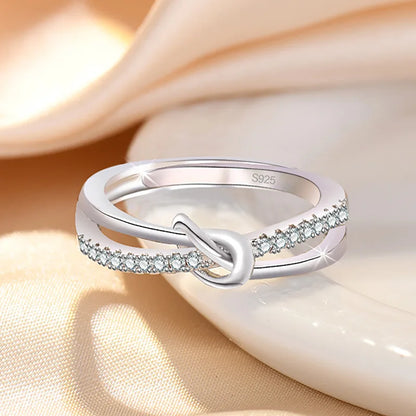 Original 925 Sterling Silver Ring High Quality Adjustable Opening AAA Zircon For Women Wedding Fine Fashion Jewelry Gift