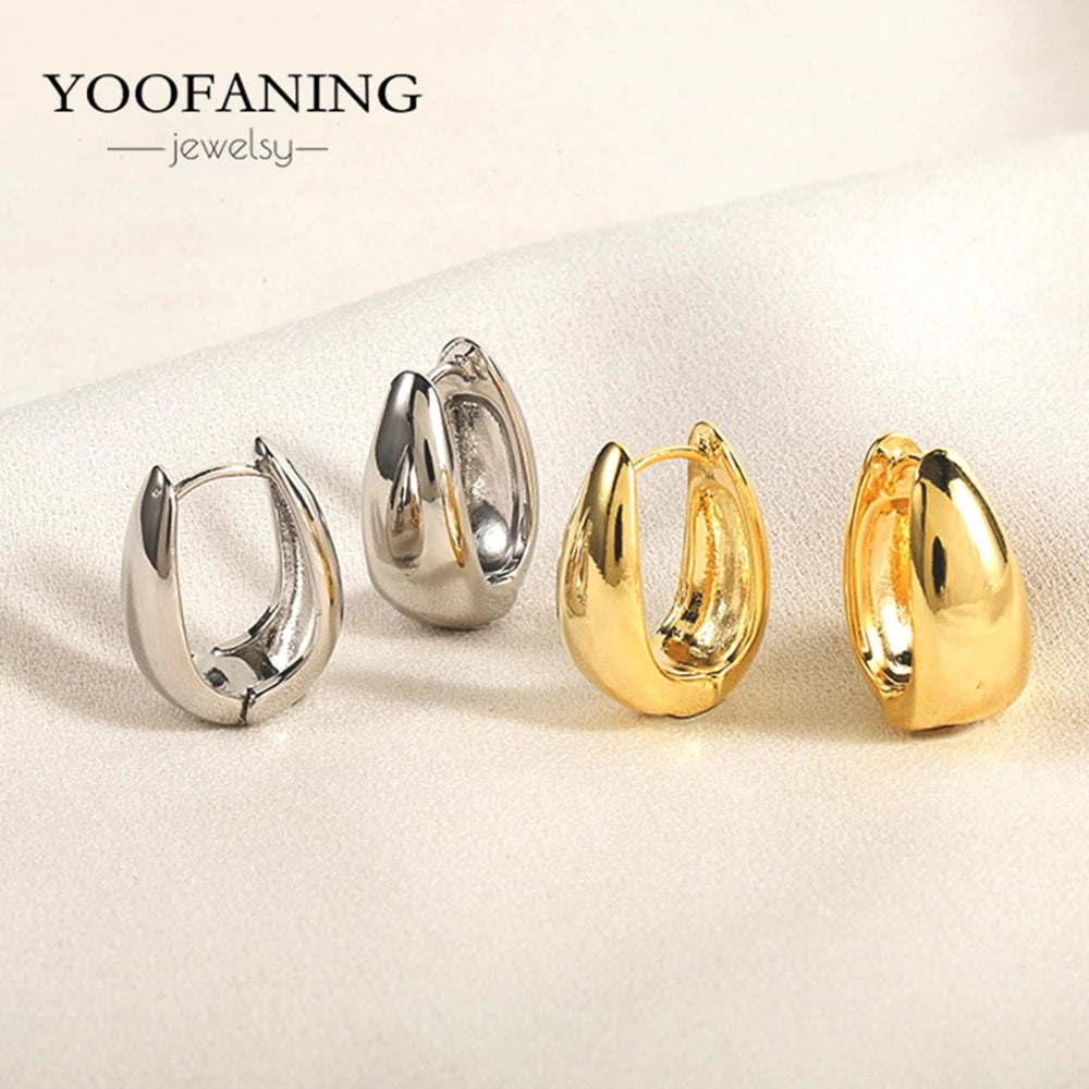 2025 New  925 Sterling Silver Needle Classic Retro Gold and Silver Ring Shaped Women's Large Earrings Party Luxury Jewelry Gifts