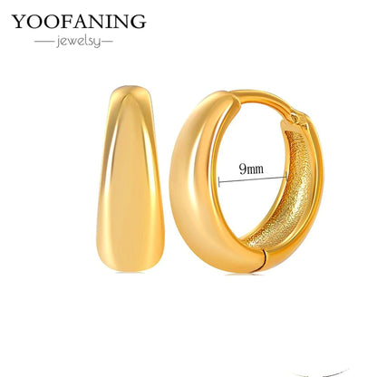 2025 New  925 Sterling Silver Needle Classic Retro Gold and Silver Ring Shaped Women's Large Earrings Party Luxury Jewelry Gifts