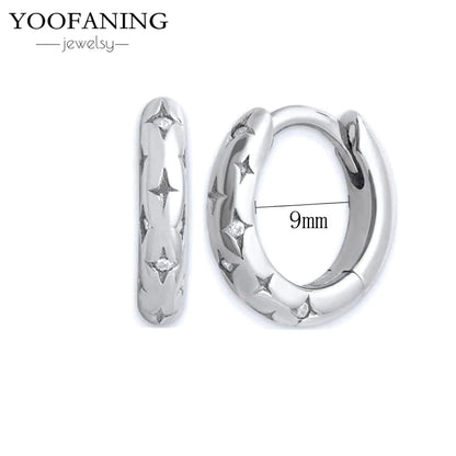 2025 New  925 Sterling Silver Needle Classic Retro Gold and Silver Ring Shaped Women's Large Earrings Party Luxury Jewelry Gifts