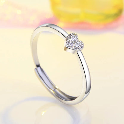 Original 925 Sterling Silver Ring High Quality Adjustable Opening AAA Zircon For Women Wedding Fine Fashion Jewelry Gift