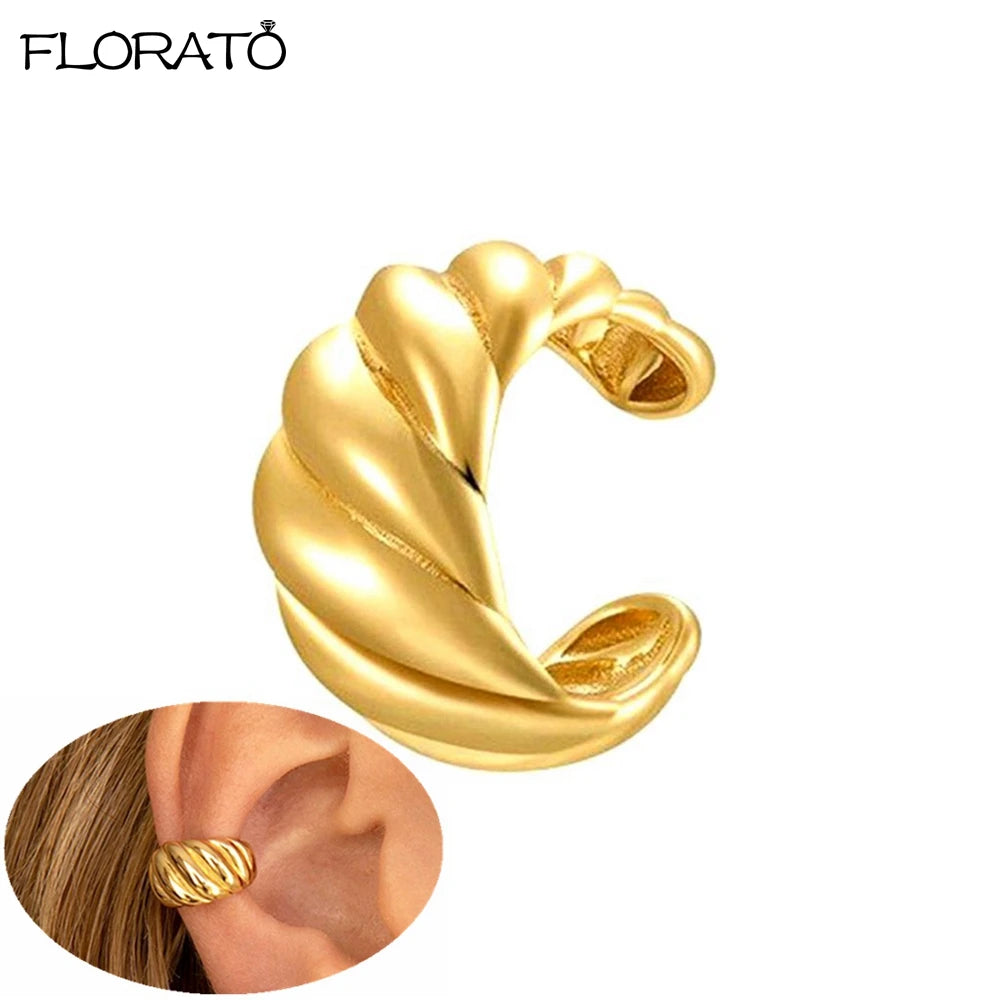 2025 New Gold Color Smooth Small Circle Earrings for Women 925 Sterling Silver Needle Trend Pendant Earrings Party Jewelry Gift