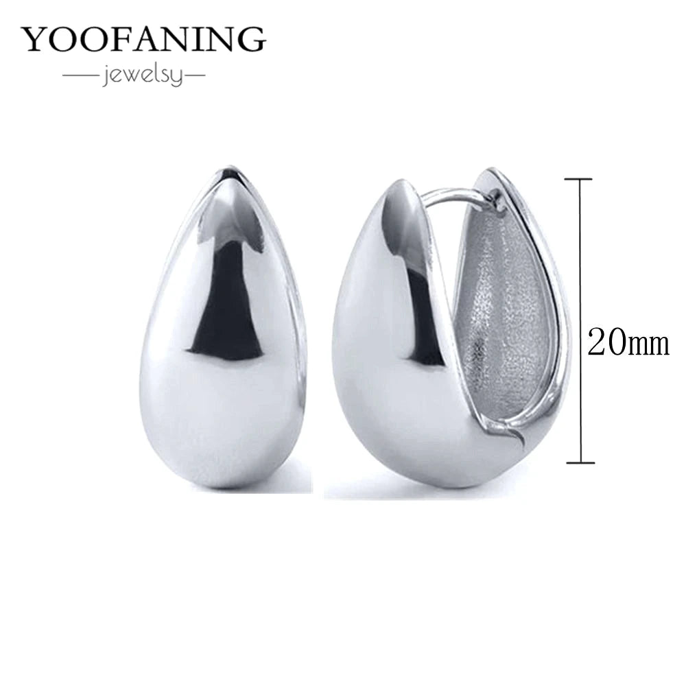 2025 New  925 Sterling Silver Needle Classic Retro Gold and Silver Ring Shaped Women's Large Earrings Party Luxury Jewelry Gifts