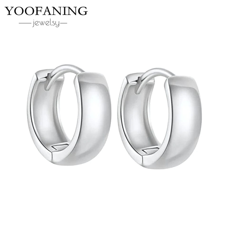 2025 New  925 Sterling Silver Needle Classic Retro Gold and Silver Ring Shaped Women's Large Earrings Party Luxury Jewelry Gifts