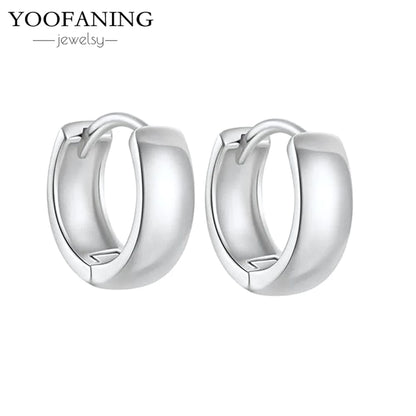 2025 New  925 Sterling Silver Needle Classic Retro Gold and Silver Ring Shaped Women's Large Earrings Party Luxury Jewelry Gifts