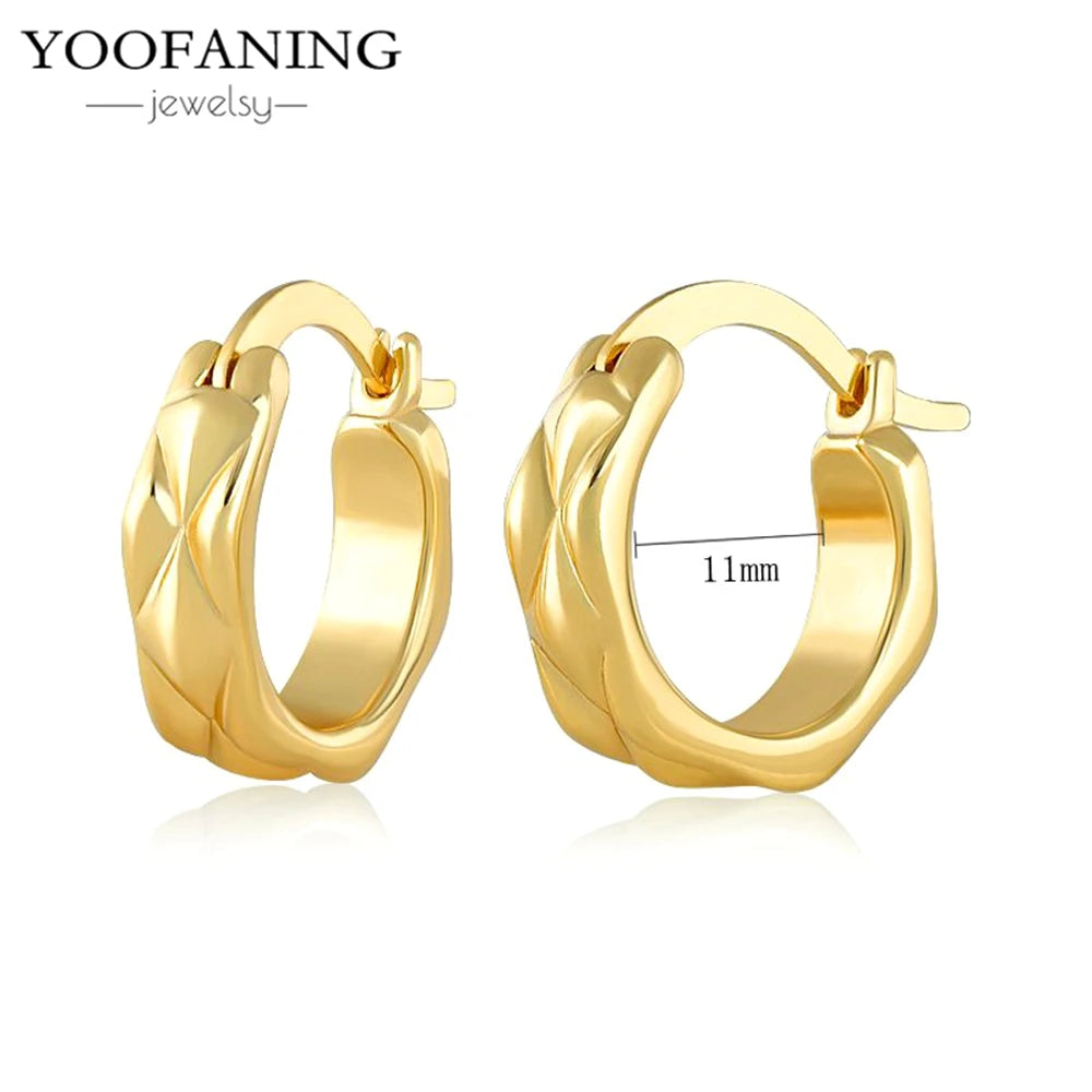 2025 New  925 Sterling Silver Needle Classic Retro Gold and Silver Ring Shaped Women's Large Earrings Party Luxury Jewelry Gifts