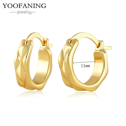 2025 New  925 Sterling Silver Needle Classic Retro Gold and Silver Ring Shaped Women's Large Earrings Party Luxury Jewelry Gifts
