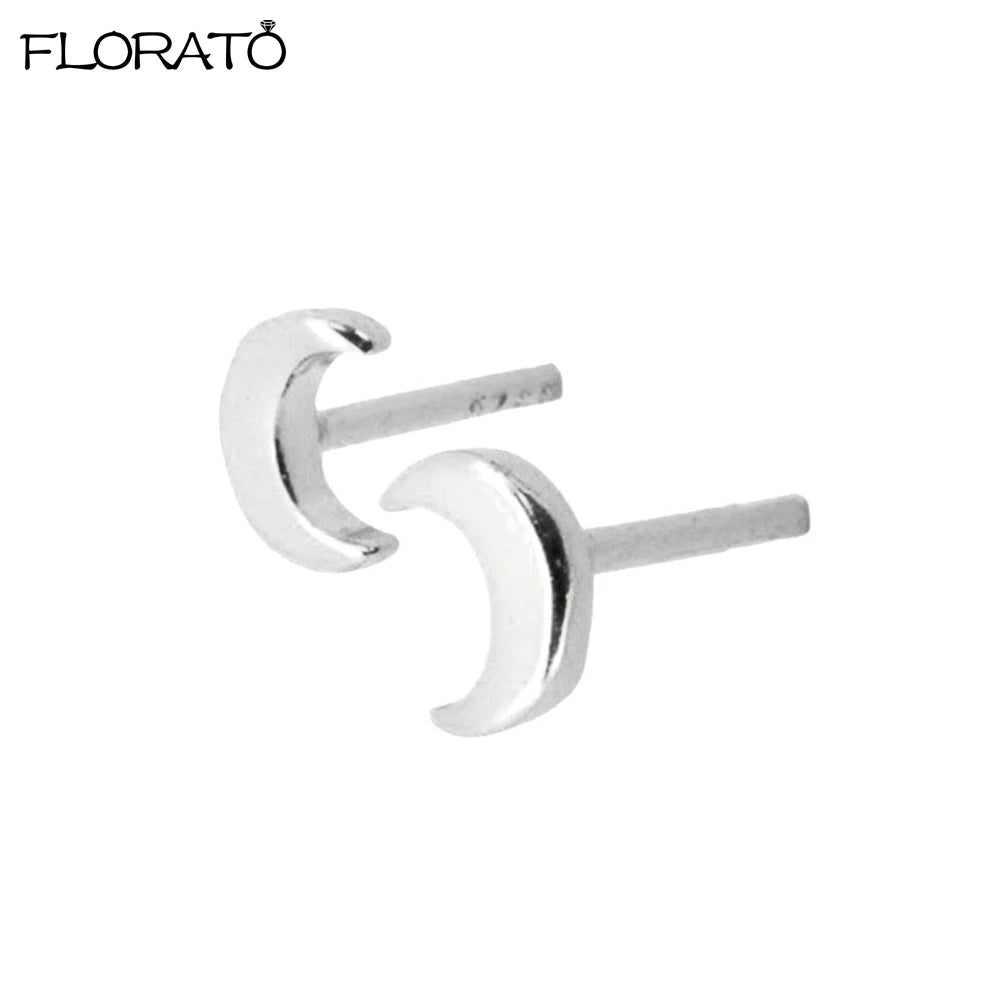 2025 New Gold Color Smooth Small Circle Earrings for Women 925 Sterling Silver Needle Trend Pendant Earrings Party Jewelry Gift