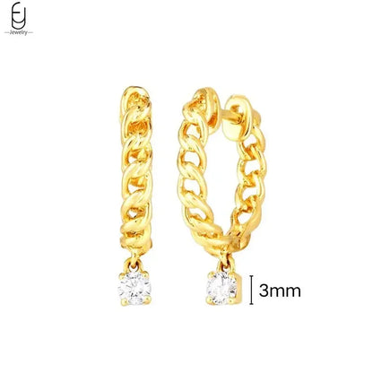 925 Stelings Silver Ear Needle Small Square Drop Earrings For Women Crystal Octagonal Star Sun Hoop Earrings Fashion Jewelry