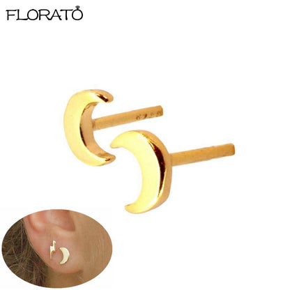 2025 New Gold Color Smooth Small Circle Earrings for Women 925 Sterling Silver Needle Trend Pendant Earrings Party Jewelry Gift