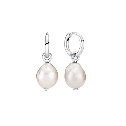 New Original 925 Sterling Silver Pearl Set Charms Ring Heart Earrings Beads Romantic Pendant Fit Bracelets Necklace Jewelry Gift