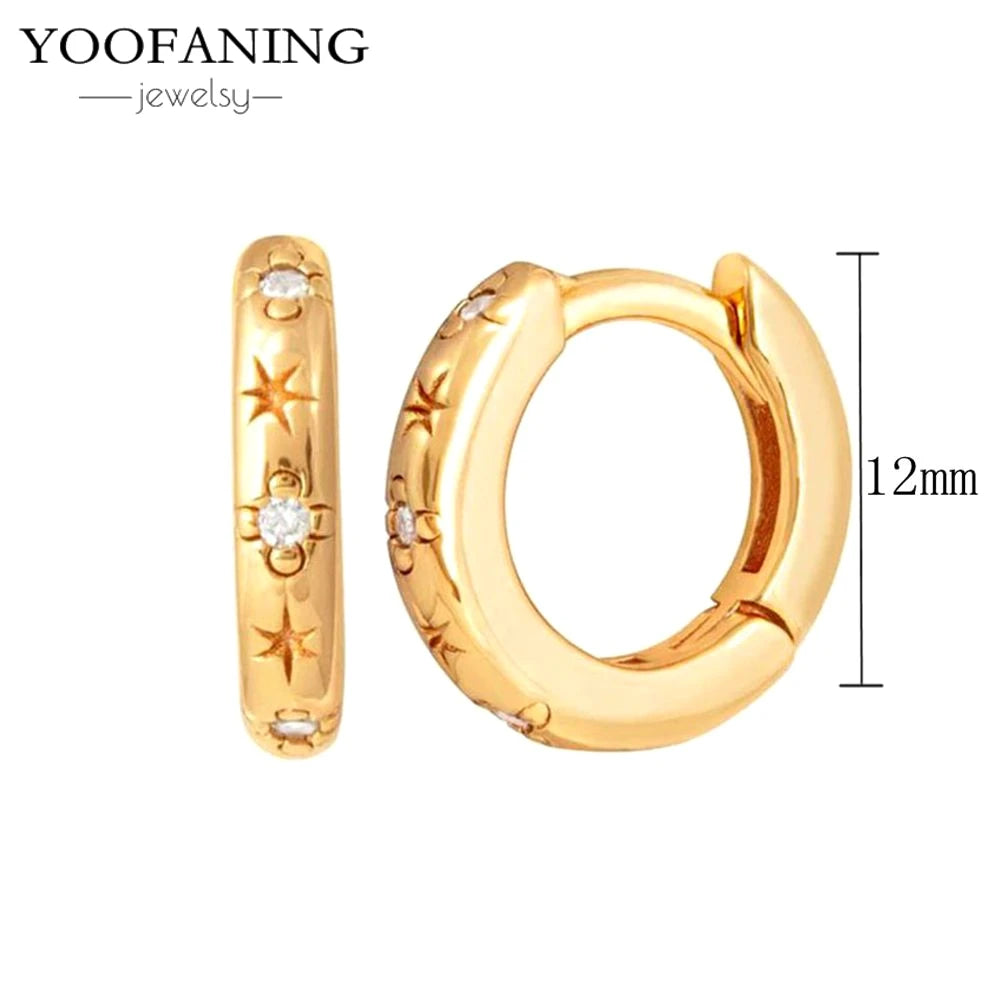 2025 New  925 Sterling Silver Needle Classic Retro Gold and Silver Ring Shaped Women's Large Earrings Party Luxury Jewelry Gifts