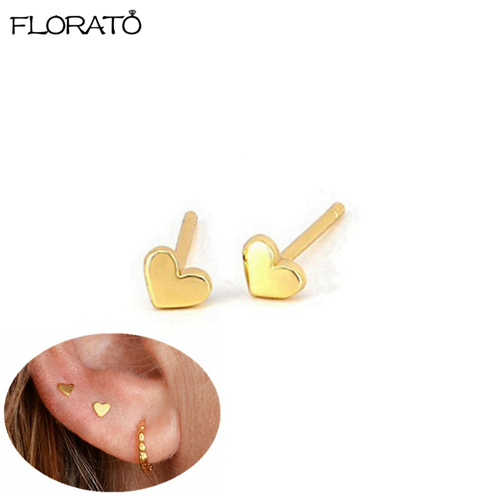 2025 New Gold Color Smooth Small Circle Earrings for Women 925 Sterling Silver Needle Trend Pendant Earrings Party Jewelry Gift
