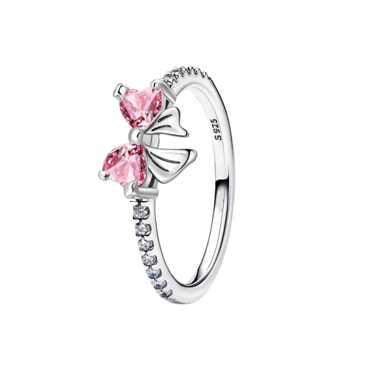 Original 925 Sterling Silver Princess Crown Moon Star Heart Bow Shell Crystal Rings Women Valentine's Birthday Gifts DIY Jewelry