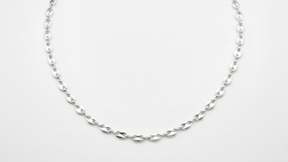 Collier Graine de café argent