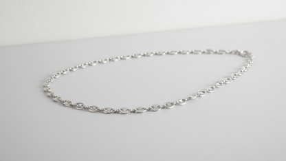 Collier Graine de café argent