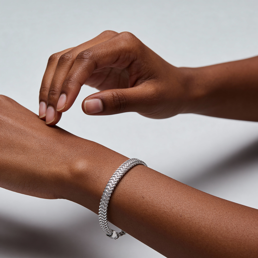 Bracelet Tressia Argent Tressé