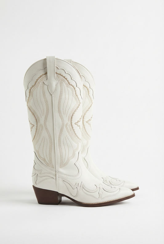 Rose – Santiags Vintage Brodées