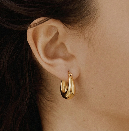 Boucles d'Oreille Goutte Dorées